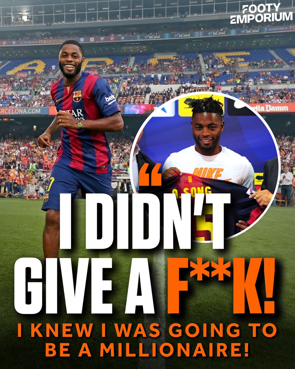 PoojaMedia's tweet photo. Alex Song on leaving Arsenal &amp; sitting on the bench at Barcelona. https://t.co/rcLk7Vc3Ly