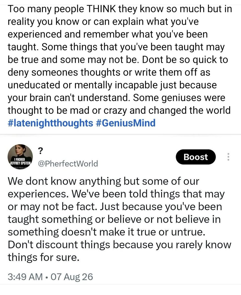 PherfectWorld's tweet photo. #youdontknow #thinkoutsidethebox #GeniusMind #latenightthoughts https://t.co/TvsBtYJQ89