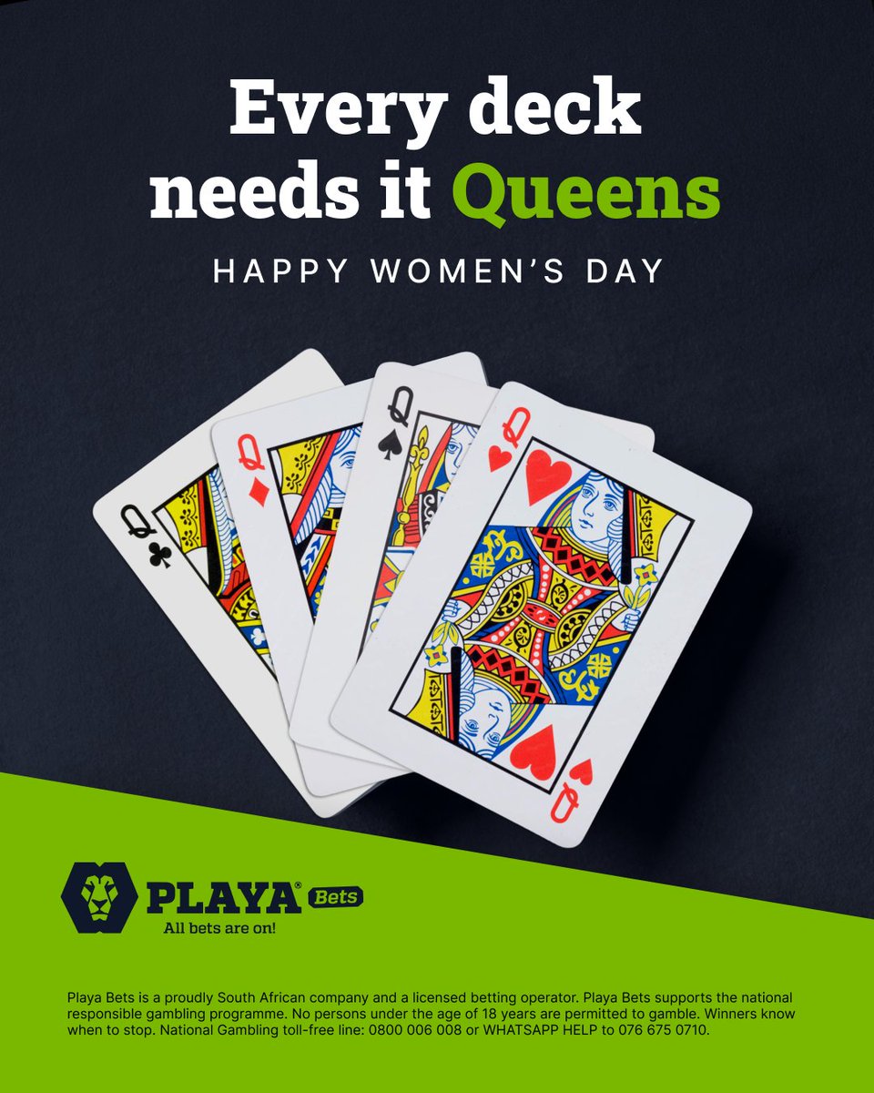 Playabets's tweet photo. Some make bold moves, take chances and play by their own rules.

Happy Women's Day to all the Queens out there. 👑💚

#Playabets #womensday https://t.co/SAzED0paLm