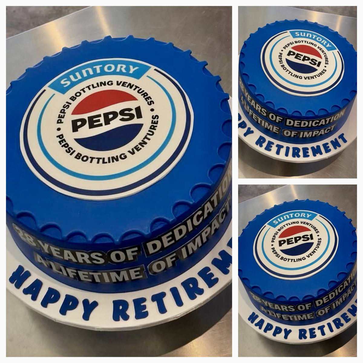 LJCakeStudios's tweet photo. A Sweet Cake (not too sweet😊) to Celebrate a Sweet @pepsi Company Retirement. Happy Retirement!! https://t.co/IJGo1GedqS