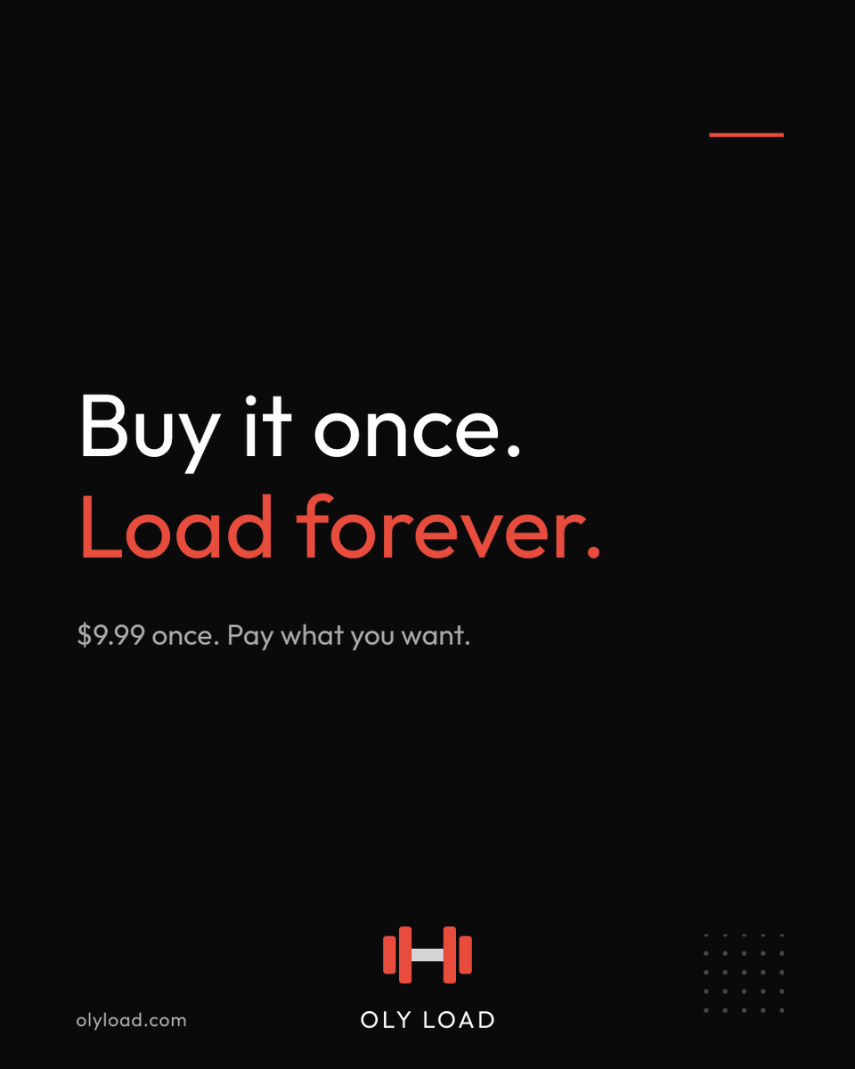 Jinkaid's tweet photo. No subscription. No ads. No trackers. A plate calculator you buy once and use for years. $9.99, pay what you want. https://t.co/PYBG2TbR95 #barbell #strengthtraining https://t.co/yNhBYmxP0V