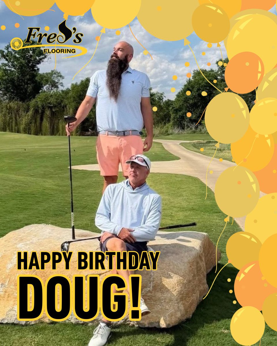 Fredsflooring's tweet photo. Happy Birthday Doug!! 🎉🎉🎉🎉
Doug is a blessing wherever he goes, whether he is serving through his ministry, having fun on the greens, spending time with his family, or supporting those around him. His faith, kindness, and joyful spirit make him a true light in our community.
We are blessed to call Doug our owner and even more blessed to call him our friend. Please join us in wishing him a very happy birthday!
#fredsflooring #fredsisthebest #trustthebeard #murfreesborofloorstore #generalcontractors #flooring #contractors #kitchenremodels #carpetstore #tilestore #hardwoodfloorstore #HappyBirthdayDoug #ShopLocalTN
