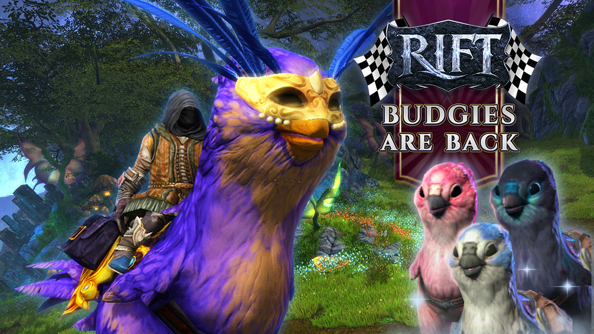 Riftgame's tweet photo. Hello there, Ascended!
Are you ready for Budgie Days? 

We sure hope you are, because these feathered friends won't stay for long! 
Be sure to run in-game and earn amazing rewards! 

Check the link below for all the details! 
🔗https://t.co/LQZYDFhTF3

#RIFTGame #MMORPG #gaming https://t.co/ek1WLes9UZ