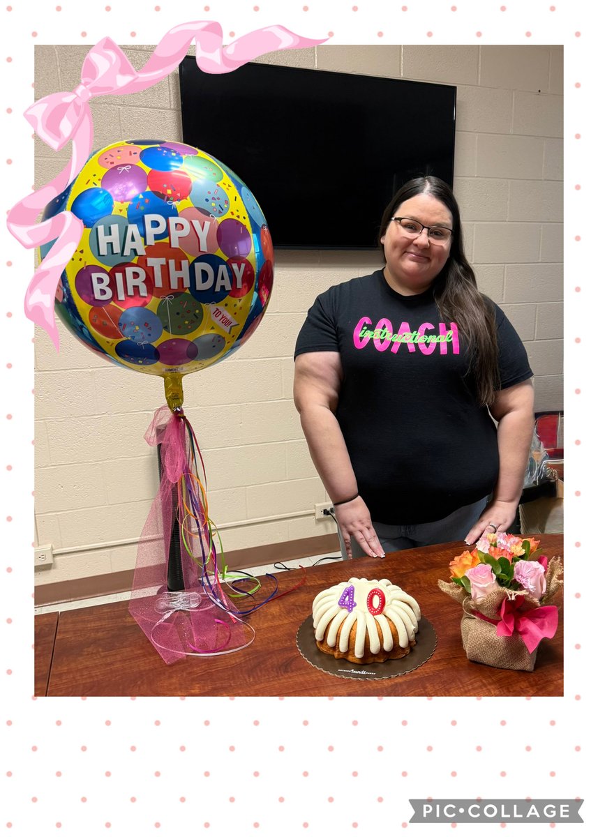 NancyOrtiz94's tweet photo. Help me wish a very Happy Birthday to the newest addition to our Literacy Team @MrsVArroyo 🎉🎂We hope you have a great year🎈 https://t.co/WYwQfz4zEP