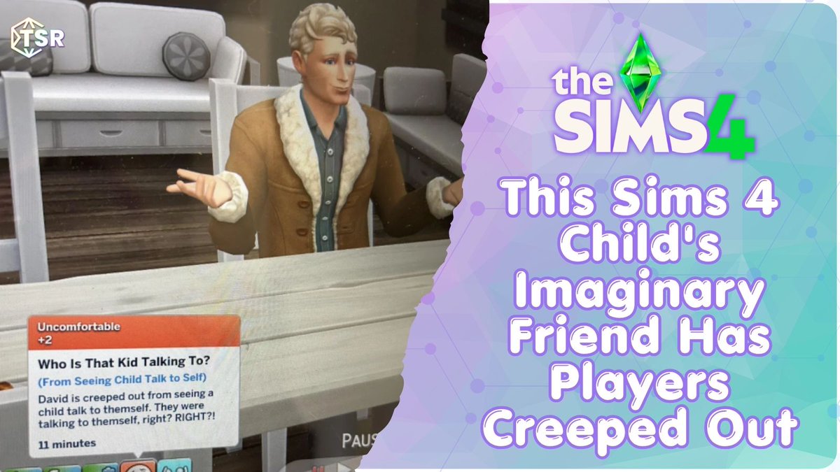 TheSimsResource's tweet photo. 👻 Your Sims child insists their imaginary friend deserves a seat at dinner... What do you do? 😂 https://t.co/S5WKhSJI1N https://t.co/Po1xze59UL