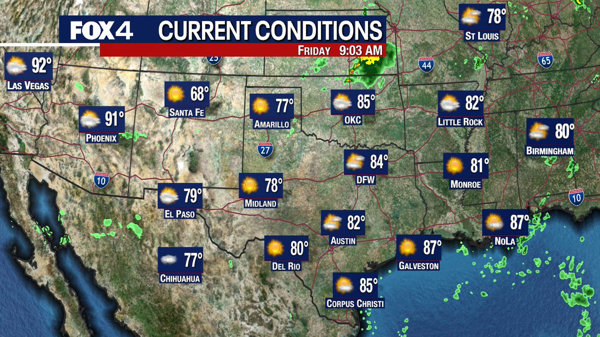 Fox4Weather's tweet photo. Currently across the region... #fox4weather #txwx https://t.co/yy1DUZKenl