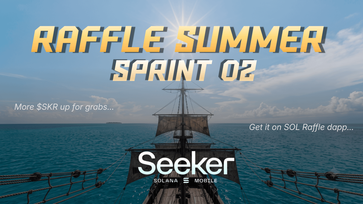 raffledotsol's tweet photo. Raffle Summer: Sprint 02 has set sail 🌊

The Raffle Summer crew is back in action, built for @solanamobile users.

More treasures. More $SKR up for grabs👇 https://t.co/ph2hPSZdV8