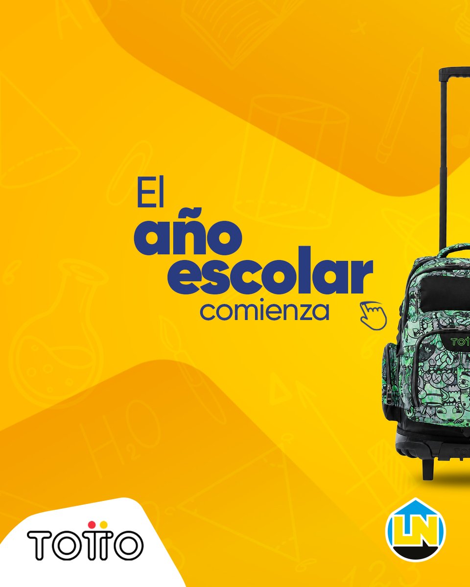 AsocLaNacional's tweet photo. Un nuevo comienzo, puede tener #MuchoEstilo… 😎🎒🌈. Aprovecha hasta un 25% de devolución al pagar con tu Tarjeta de Crédito #LaNacional en Totto 💳 https://t.co/Xn6G6EzDM3