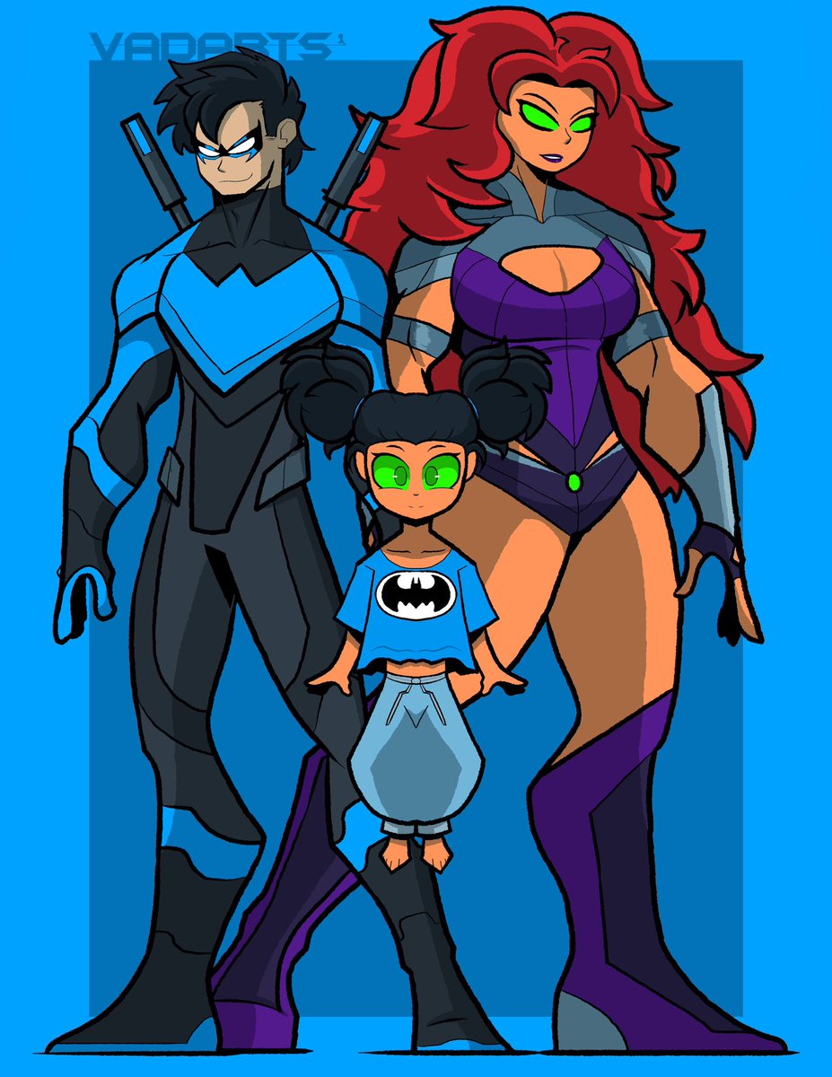 Vad_Arts's tweet photo. No new art today so here’s some old
Nightwing x Starfire art
( with their daughter mar’i) https://t.co/CBlJrFxTP7