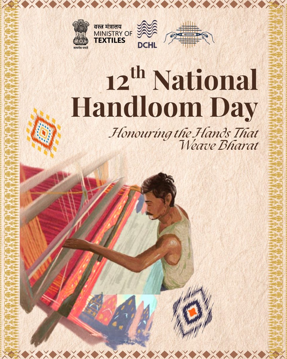 indiainbrazil's tweet photo. Every thread carries tradition.
Every motif carries meaning.
Every weave carries India.

This National Handloom Day, honour the artisans who transform culture into timeless creations.

#NationalHandloomDay  #NHD2026 #GRWM. https://t.co/cAkaeGgzlB