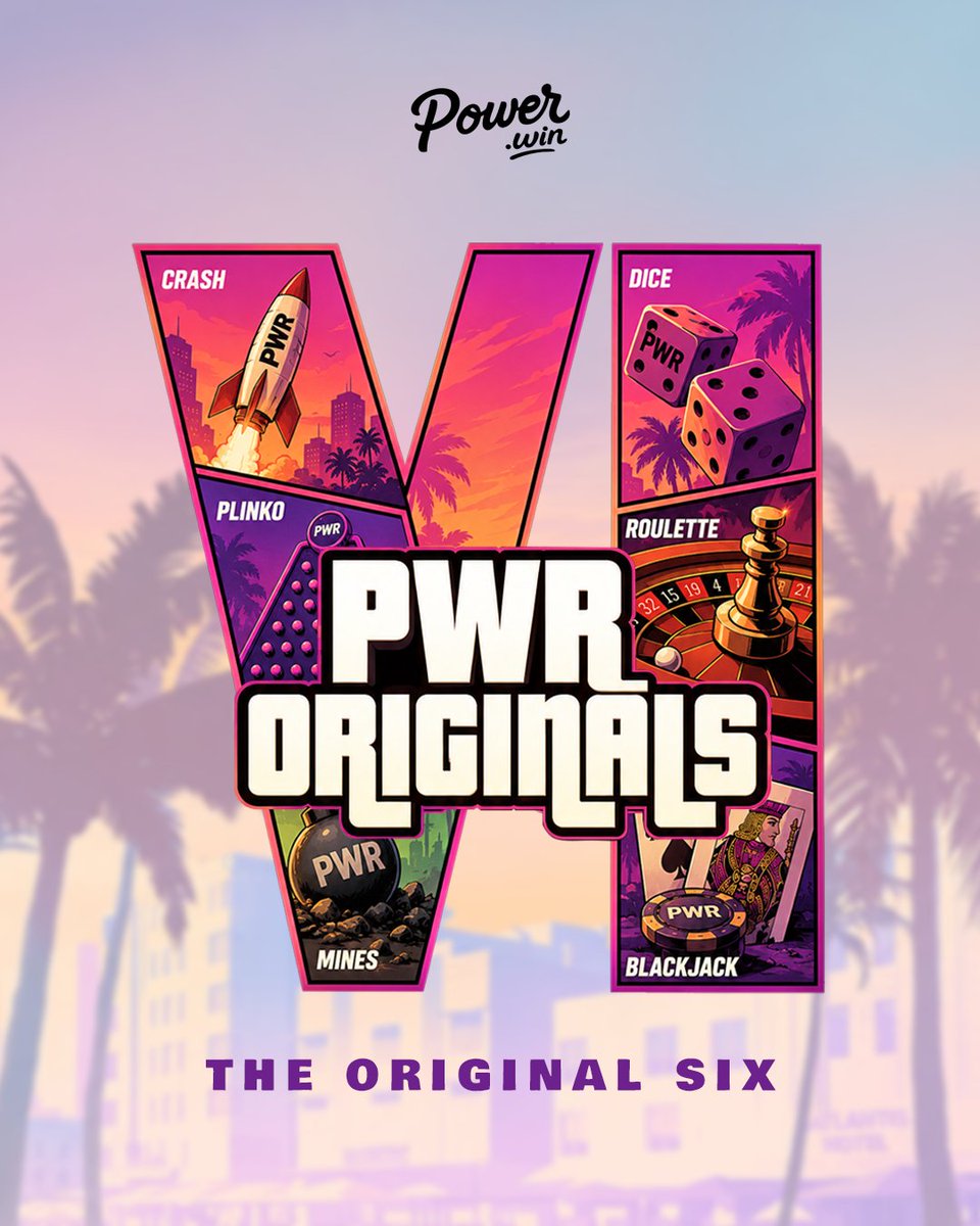 powerwin_casino's tweet photo. You waited 13 years for GTA VI, so we built 6 OGs of our own. 🌴
And... the Original VI is already playable. Crash. Dice. Plinko. Roulette. Mines. Blackjack - take your pick.
Link in bio.
#GTA6 #CryptoCasino #PowerWin #Originals #Sports https://t.co/Od4WTSPxIm