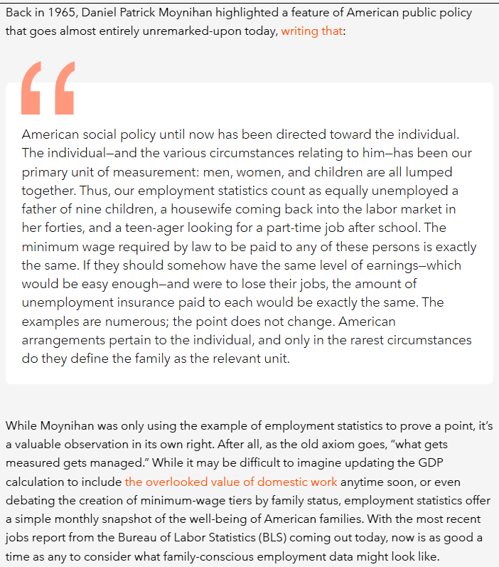 ehaspel's tweet photo. With #JobsDay upon us once again, I wrote about a simple way to put the differentiated needs of families front and center: BLS should add an employment sheet that breaks out the data by age of youngest child. https://t.co/ilNDesEcdm