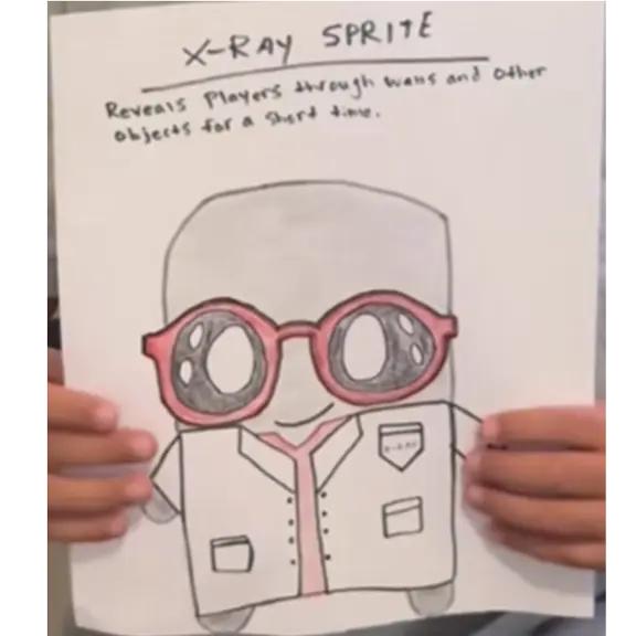 ShiinaBR's tweet photo. The X-Ray Sprite that will be added next season was created by Brady, who showcased it in a TikTok that went viral and received a lot of support from the community 🥹

(Video by TikTok/avila215) https://t.co/n03jinwNaK