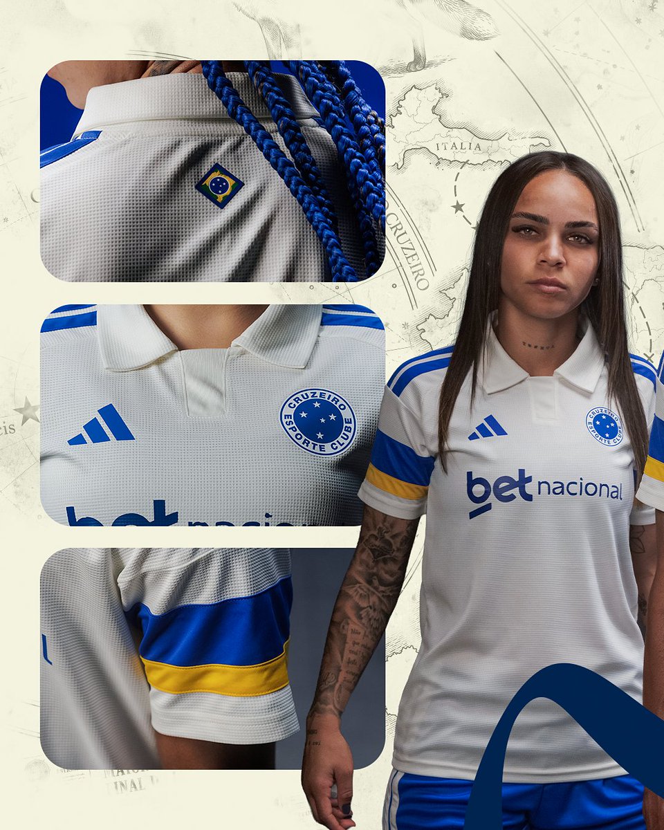 Cruzeiro's tweet photo. A gente tem estrela. Mais que isso, temos cinco. No peito. ⭐🔵

Chegou a nova terceira camisa do Cruzeiro. Garanta a sua nas lojas físicas do Cruzeiro ou pelo site https://t.co/vdoZ0bbqTk

#GuiadosPeloCruzeiro https://t.co/78F9fK1DP3