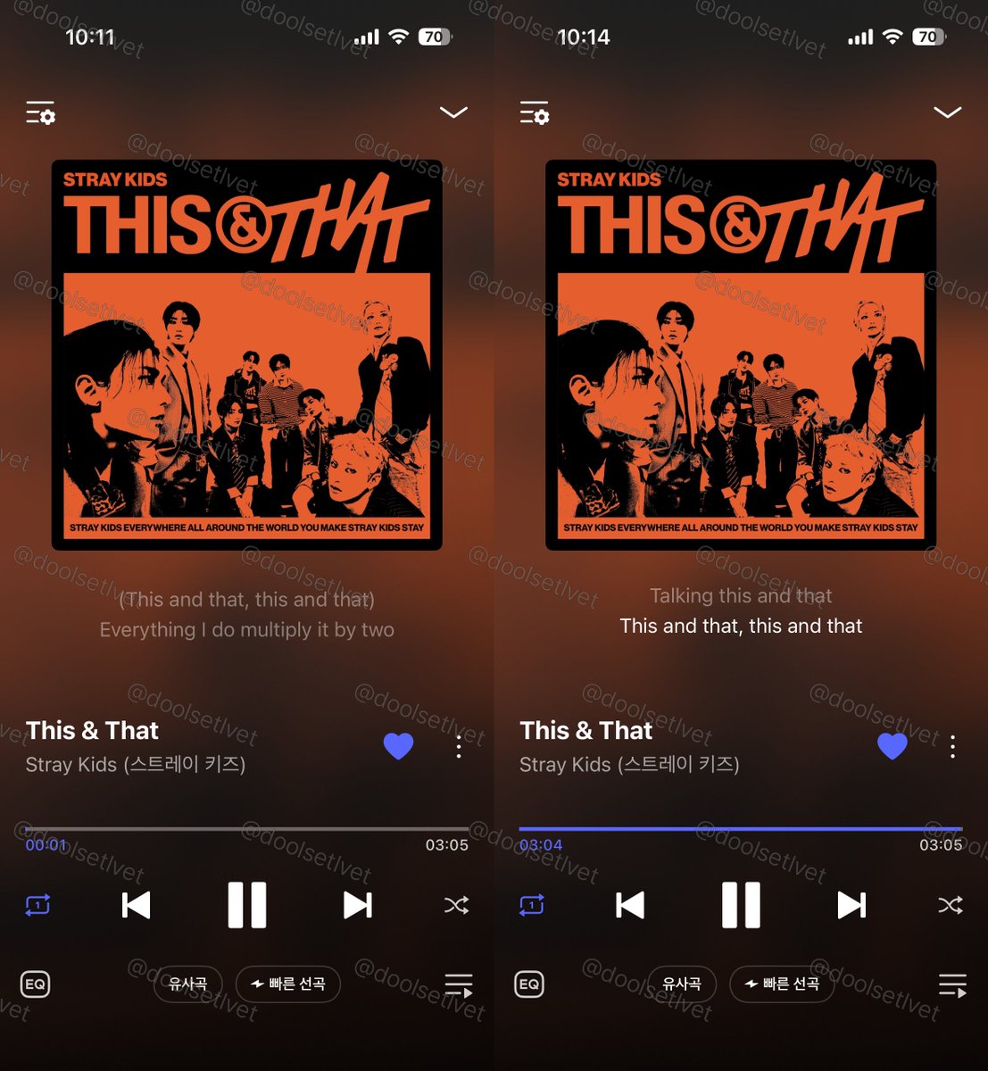 doolsetlvet's tweet photo. 22시 
유튜브 뮤직 / 멜론 / 플로 / 스포티파이 인증 🐭

#StrayKids #스트레이키즈
#THIS_AND_THAT
#This_and_That_BurningTime https://t.co/pOivISjqYl