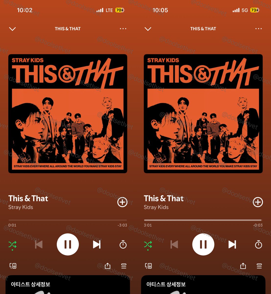 doolsetlvet's tweet photo. 22시 
유튜브 뮤직 / 멜론 / 플로 / 스포티파이 인증 🐭

#StrayKids #스트레이키즈
#THIS_AND_THAT
#This_and_That_BurningTime https://t.co/pOivISjqYl
