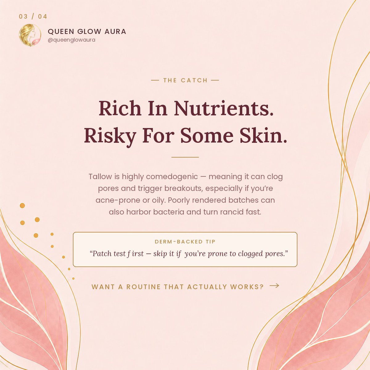 QueenGlowAura's tweet photo. Everyone Is Using Beef Tallow... But Here's the Catch. 🥩✨
Beef tallow is everywhere right now—but is it really the skincare miracle people claim it is? Swipe to learn the facts before you add it to your routine. 👀
#SkincareTips #BeefTallow #SkincareFacts #HealthySkin #BeautyTips #GlowingSkin #SkinCareRoutine #SkincareCommunity