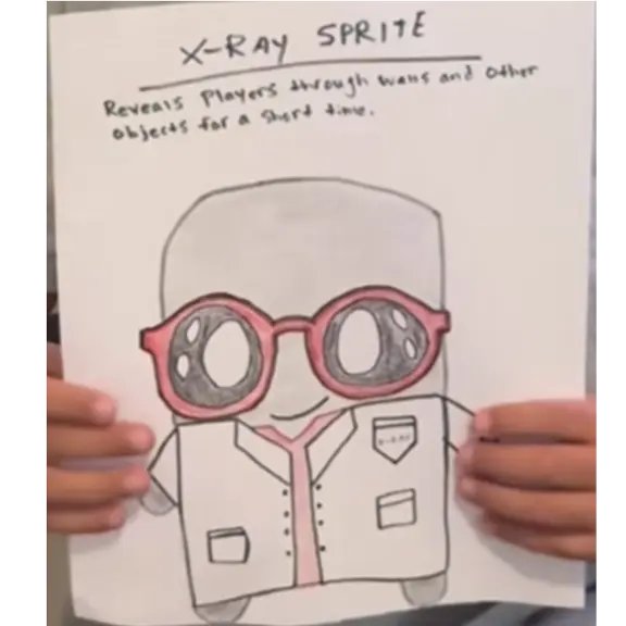 FNBRintel's tweet photo. With Sprites now confirmed to be staying next season here's the Design A Sprite winners: 

- X-Ray Sprite by Avila215
- Pond Sprite by Pine &amp; Kiri
- Honey Sprite by Conejito_sam
- Dumpster Dive Sprite by StinkyPrincessGoose https://t.co/N7T7YrHP58