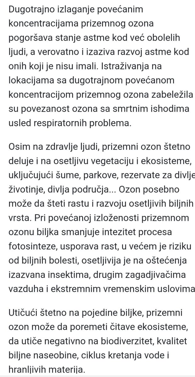 eXtreme_ECOlogy's tweet photo. Izuzetno visoke koncentracije prizemnog ozona u Srbiji, posebno u Beogradu. U Lazarevcu čak iznad granične vrednosti. 

Prizemni ozon veoma loše utiče na zdravlje ljudi kao i na vegetaciju i eko-sisteme. https://t.co/u1Rxasfz4t