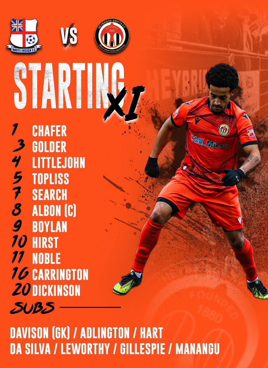 officialswifts's tweet photo. 📋 | Here's we lineup for this evening's @EmiratesFACup match with @EnsignOfficial!
🧤 Chafer in between the sticks
➡️ Noble comes into the starting lineup
©️ Albon captains the side from midfield
#Swifts #SwiftsAsOne https://t.co/EYWhG3uEPK