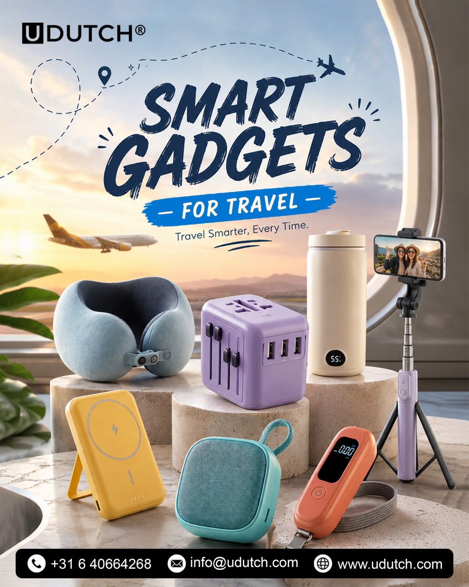 udutch_'s tweet photo. Looking for the best #smart_gadgets_for_travel? @udutch_ offers innovative and reliable smart gadgets for travel that keep you connected, organized, and entertained on every journey.

🌐 https://t.co/HENbpty8QU

#SmartGadgetsForTravel #TravelGadgets #TravelTech #SmartTravel https://t.co/N9haq5AtMS