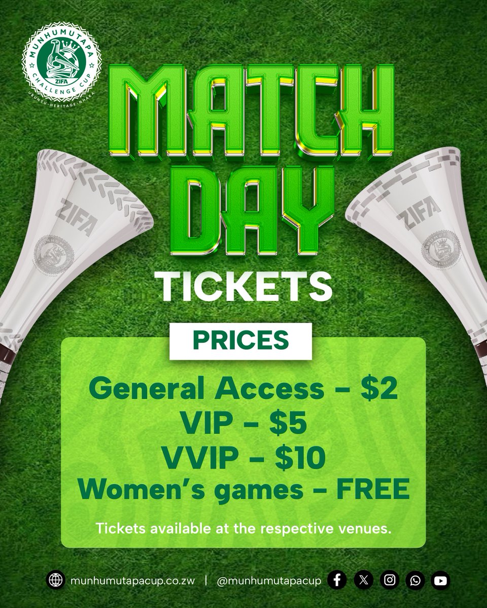 mightywarriorzw's tweet photo. Our girls are bringing the action. You bring the vibe!

Every women's match is FREE. Bring your friends, bring your family and come cheer on our incredible ladies lighting up the Munhumutapa Challenge Cup.  See you tomorrow!

#MunhumutapaChallengeCup #R32 #WomensFootball #Tickets https://t.co/otrjBljCoc