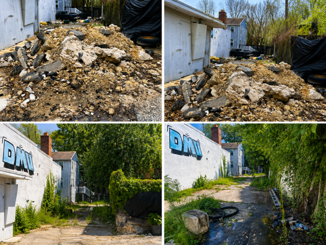 DCDPW's tweet photo. For more than six months, a large pile of illegally dumped concrete debris sat untouched while property owners worked to determine who was responsible for removing it.

After residents brought the issue to DPW’s attention, our crews stepped in. Today, the entire pile is gone. 💪

This is what happens when the community speaks up, and the District takes action.

See illegal dumping in your neighborhood? Report it through 311 by calling 311, visiting https://t.co/XAXvxfeOK3, or using the DC 311 app. Together, we can help keep our neighborhoods clean, safe, and beautiful.