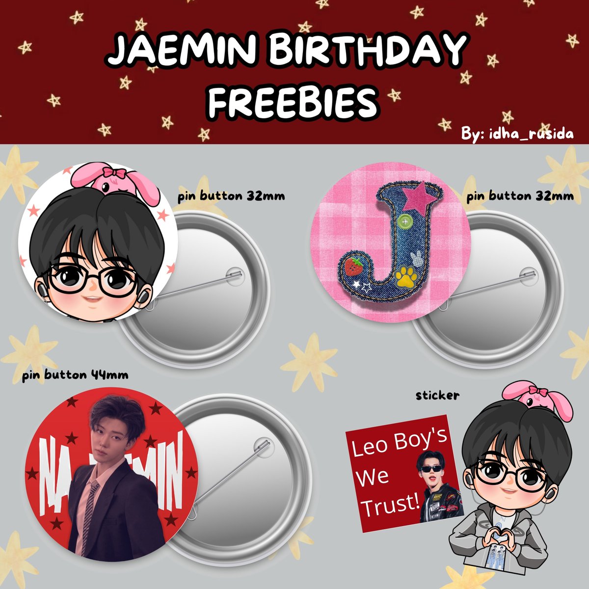 RusidaDesy's tweet photo. Freebies Jaemin birthday!

selama masih tersedia bisa langsung di check out! 
set Rp. 7.138

Link CO: https://t.co/DkTO8DFr7j 
Link dibuka pukul 00.00 WIB https://t.co/pwe8uHII9t