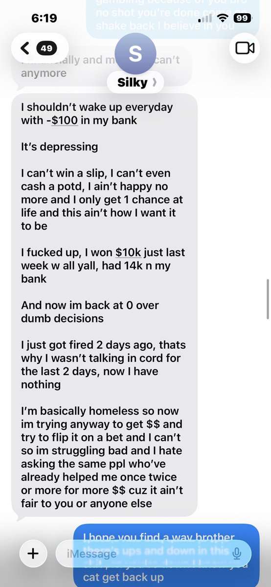 vicelocksx's tweet photo. AS A CAPPER I FEEL LIKE I HAVE A RESPONSIBILITY TO CALL OUT ANYBODY IN THE COMMUNITY SCAMMING 🚨🚨

THIS CAPPER @SilkyPicks HAS BEEN COMPLETELY EXPOSED! HE IS BEGGING MEMBERS FOR MONEY ONLY TO NOT PAY THEM BACK AND THEN BLOCK THEM!

HE HAS LEGIT NEGATIVE $27 IN HIS BANK ACCOUNT & ACTS LIKE HE IS RICH 😭 

(BTW HE WANTED TO GO BAND FOR BAND W/ ME LMFAO)

HIS GIRL LEFT HIM, HE LOST HIS JOB, AND HE DOESNT NEED A PLATFORM HE NEEDS THERAPY

(ALL MESSAGES ARENT PERSONALLY MINE, THESE ARE FROM ONE OF THE MEMBERS HE SCAMMED)