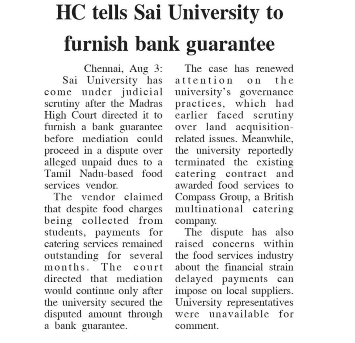 iSinghApurva's tweet photo. Educational institutions should be measured not only by academic outcomes but also by governance standards. Strong governance protects students, faculty, employees, vendors, and the institution itself. @Sai_Univ https://t.co/9u5rWYqGCr