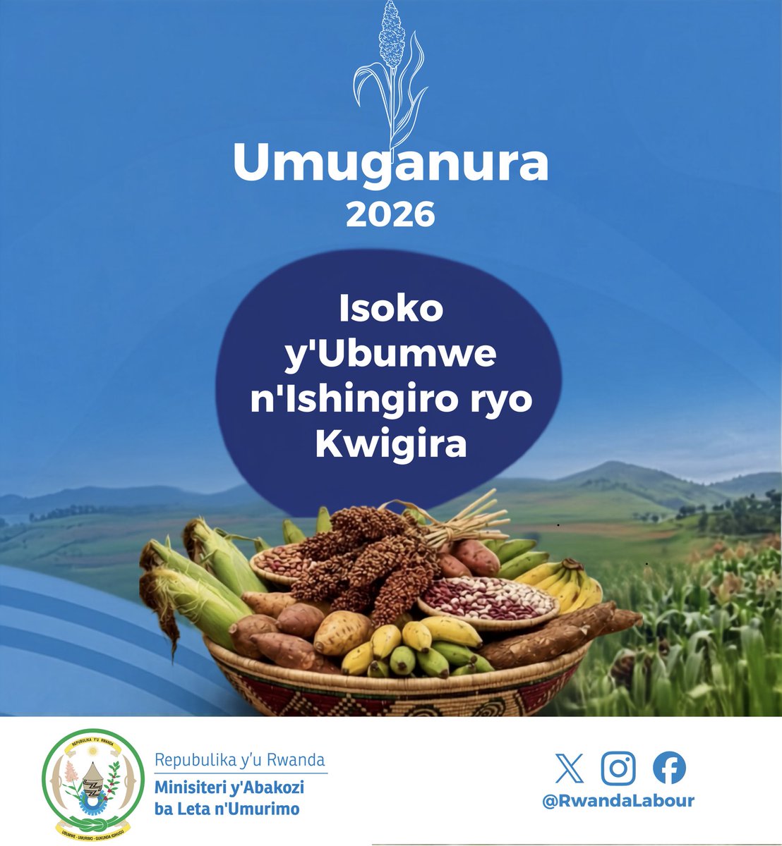 RwandaLabour's tweet photo. Minisiteri y’Abakozi ba Leta n’Umurimo (MIFOTRA) yifurije Abanyarwanda bose umunsi mwiza w’umuganura! https://t.co/fxldOoKYc3