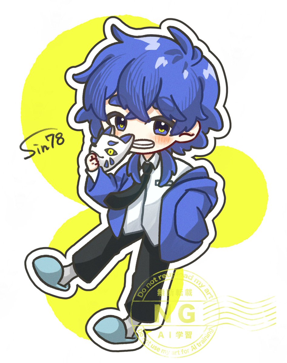 P0824_poyuta's tweet photo. 配信ありがとうございました！

第1回はsin78さん[ #sin7915 ]を描かせて頂きました！
 
指定顔文字は😬
めちゃ可愛く描けて満足です( ¯﹀¯ )

参加賞はきつねさん描きました！配信アーカイブで見てみてね🥴 https://t.co/mSDjJdm7Vc