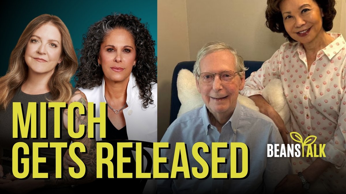 dailybeanspod's tweet photo. Mitch McConnell is Alive and…Well…

UFC Lost $30 Million on the White House Lawn

Roasting ChatGPT

Get the FLOCK out of OUR Town

Watch: #BeansTalk 🫘 with @MuellerSheWrote &amp; @DGComedy #MSWMedia

Follow Beans Talk on #YouTube:
https://t.co/qyPH5daZE0 https://t.co/NsDGm1hFvg