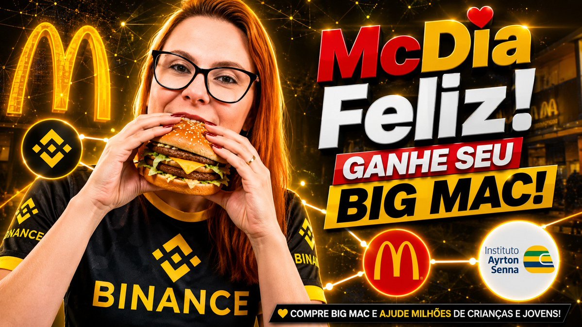 ZyraCriptonica's tweet photo. 🍔🚀 A Binance lançou uma campanha especial em comemoração ao McDia Feliz 2026! 🎁 Participe da campanha: https://t.co/JrGZ6FiaMQ
https://t.co/mxXV7Ez067
#Binance #McDiaFeliz #McHappyDay #Criptomoedas #cryptobrasil @binance https://t.co/J54nieXSW5