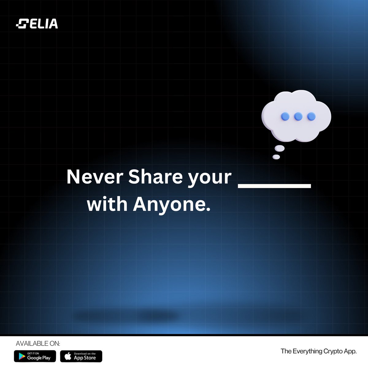 CeliaWallet's tweet photo. 🧠Hint: It unlocks your wallet,

Celia Wallet does not have access to it and 

You don't save it in any digital format instead you write it on paper and store securely.

Comment the answer! https://t.co/FAtCVujLtn