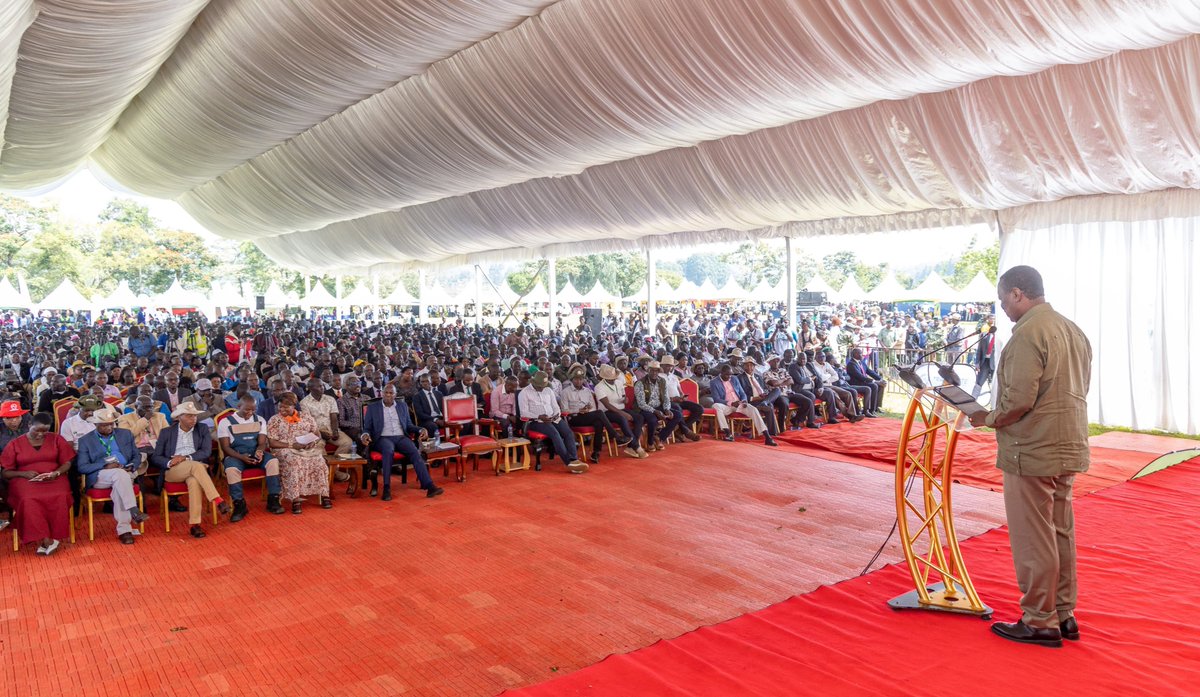 MusaliaMudavadi's tweet photo. A nation that can feed itself is a nation that secures its future. Agriculture remains the backbone of Kenya’s economy, supporting millions of livelihoods and sustaining the majority of our rural households.

At the Kaimosi Agricultural Expo 2026 in Emgwen, Nandi County, I joined more than 10,000 farmers, researchers, policymakers, students and agribusiness partners exploring how innovation, technology and value addition can transform Kenyan agriculture.

Under the theme “Adopting Innovative Technologies for Sustainable Agriculture Through Value Addition,” the Expo demonstrated how modern farming can increase productivity, improve farmers’ incomes, create jobs and strengthen our national food security.

I commend the organisers, the Food and Agriculture Organization (FAO) and all partners for bringing knowledge, technology and markets closer to our farmers. By empowering those who feed our nation, we are fighting poverty and building a more food-secure and prosperous Kenya.