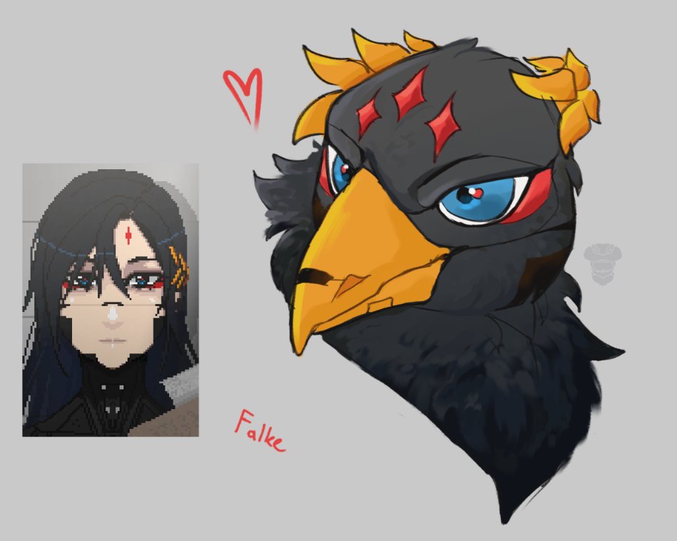 Cranbo01's tweet photo. being a furry artist enjoying media that pretty much only contains humans is devastating, so I turned Falke into a literal falcon
#signalis #signalisfanart #falkesignalis #art https://t.co/AfvjAN6Ojh