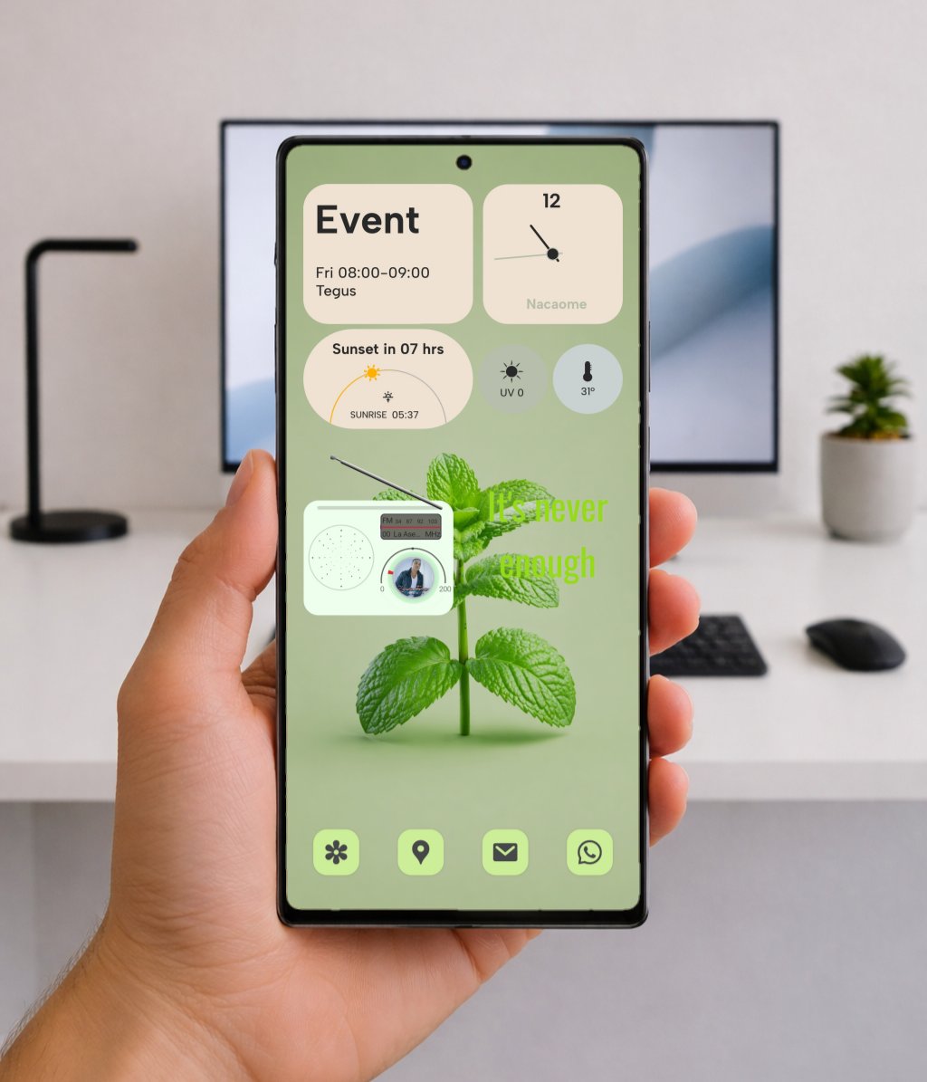 GeovannyBarah12's tweet photo. ๐ธ Soft Beige Widgets I'm using this week.
Download them here:
https://t.co/fzJVoTH7C7
#KWGT #AndroidCustomization #Homescreen #Setup #MinimalWidget #WidgetPack #widgets #Wallpaper #theme #mockupdesign # https://t.co/BDQQgbVRER