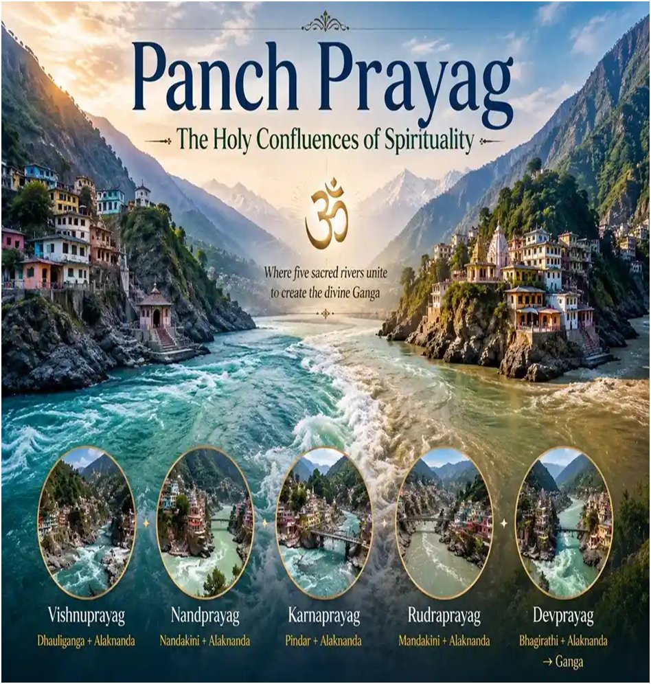 ClGadoo's tweet photo. Panch Prayag (Pancha Prayaga) is an expression in Hindu religious ethos, specifically used to connote the five sacred river confluences in the Garhwal Himalayas of Uttarakhand Dev Bhumi where tributaries merge into the Alaknanda River. Prayag means confluence in Sanskrit language https://t.co/boqjqB47IQ