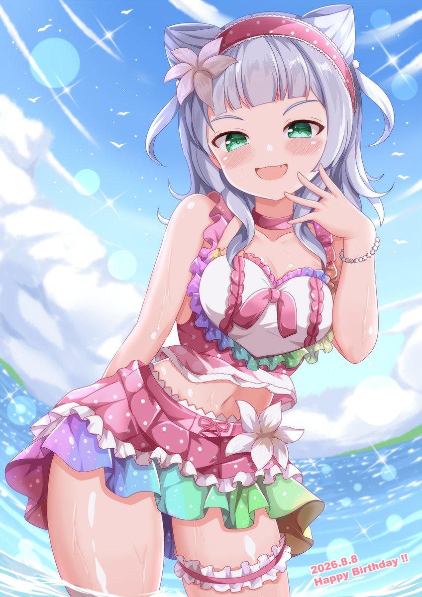 xenoekaki's tweet photo. 水着美亜ちゃん📸
#柏木美亜生誕祭2026　#ongeki_art https://t.co/odAYLWczGb