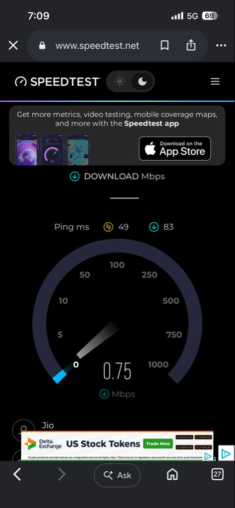 SandeshB9022's tweet photo. @JioCare Optimization work update for Sakirwadi (422604): Speed is still below 1 Mbps during peak hours. Please update on the progress from the field engineering team. 📉📶 https://t.co/fnJwz8mb6f