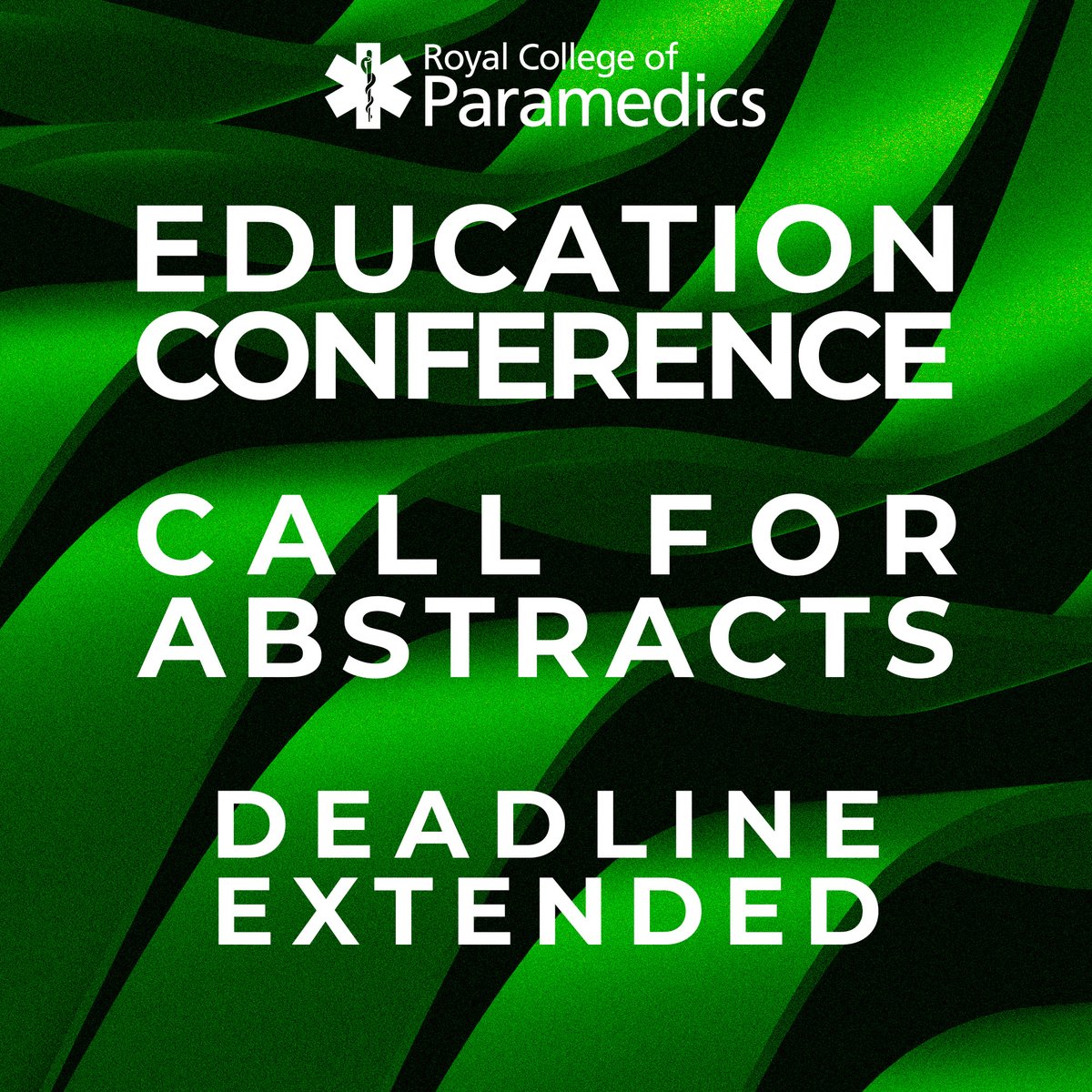 ParamedicsUK's tweet photo. ✍️ Call for Abstracts - DEADLINE EXTENDED!

We invite both members and non-members to submit abstracts for our 2026 Education Conference. The new deadline is 23rd August!

To find out more and to submit your abstract, click here ➡️ https://t.co/2Rcgk9uIDm https://t.co/HBvxKpzIZd