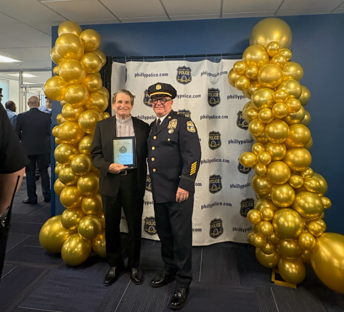 PPD05Dist's tweet photo. The 5th Police District would like to congratulate PDAC Chairperson, Angelica Grace &amp; Chaplain Deacon James Browne on receiving their much deserved Community Partnerships Awards for all they do for the Manayunk / Roxborough Neighborhoods. https://t.co/DO1do1KdYQ
