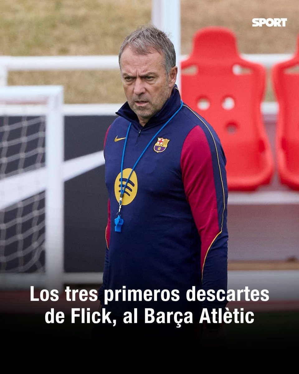 sport's tweet photo. 🔵🔴 Hansi Flick ha hecho los tres primeros 'descartes' de la pretemporada

El entrenador alemán ha prescindido de Óscar Gistau, Ibrahim Diarra y Álex González, que ya se han ejercitado este viernes con el Barça Atlètic en la Vall d'en Bas (Girona)

Los tres jóvenes futbolistas llevaban un mes en dinámica del primer equipo, junto con otros 14 jugadores del filial y el Juvenil