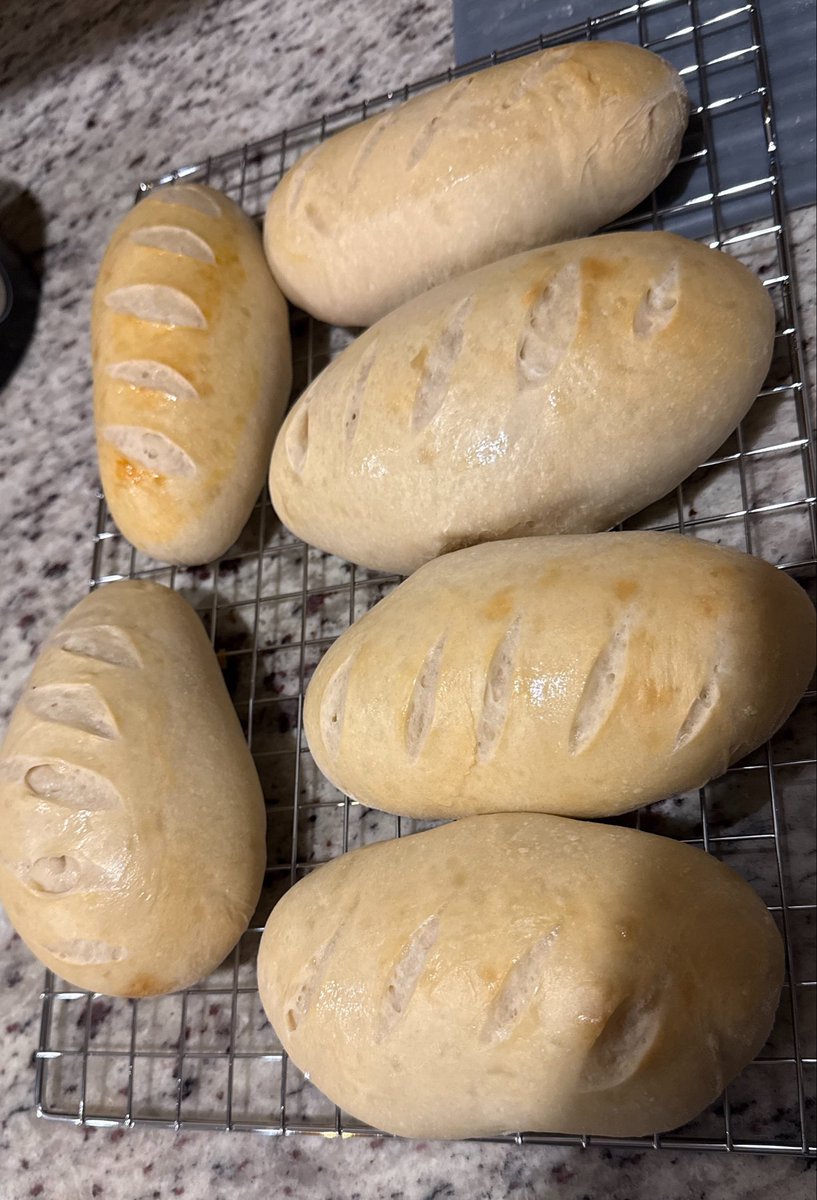 mahafreed's tweet photo. Diluted the darn egg wash #Sourdough #Hoagies https://t.co/EHq89mDCid