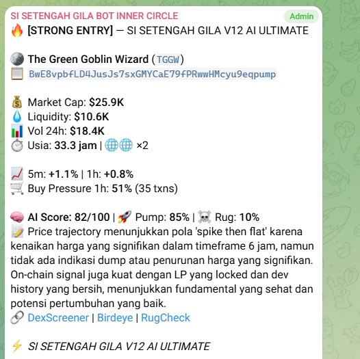 YoliTradingBot's tweet photo. CALLFROMBOT^^
solana:BwE8vpbfLD4JusJs7sxGMYCaE79fPRwwHMcyu9eqpump 
25.9K → 103.63K MC
 4.00x from entry 📈
 +300.12% 🚀

BwE8vpbfLD4JusJs7sxGMYCaE79fPRwwHMcyu9eqpump

#CRPYTO #memecoin #solanatoken #memecoin1000x #bottrading #botcrpyto #tradingbot https://t.co/vvsYTlA4eE
