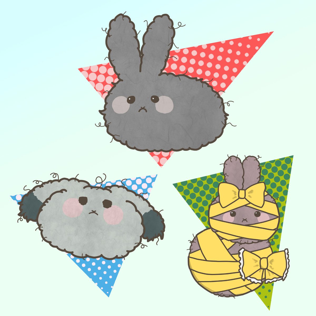 maroonluxe's tweet photo. いろんなダストバニーが増えてきました🐰🐰🐰

みんなはどの子が好き？

お気に入りの子がいたら教えてもらえるとうれしいです🙌

もふもふを集めるゲーム
『もふもふダストバニー��制作中！
#スーパーゲー制デー
#indiedev #gamedev #Unity https://t.co/C43VYMATkg