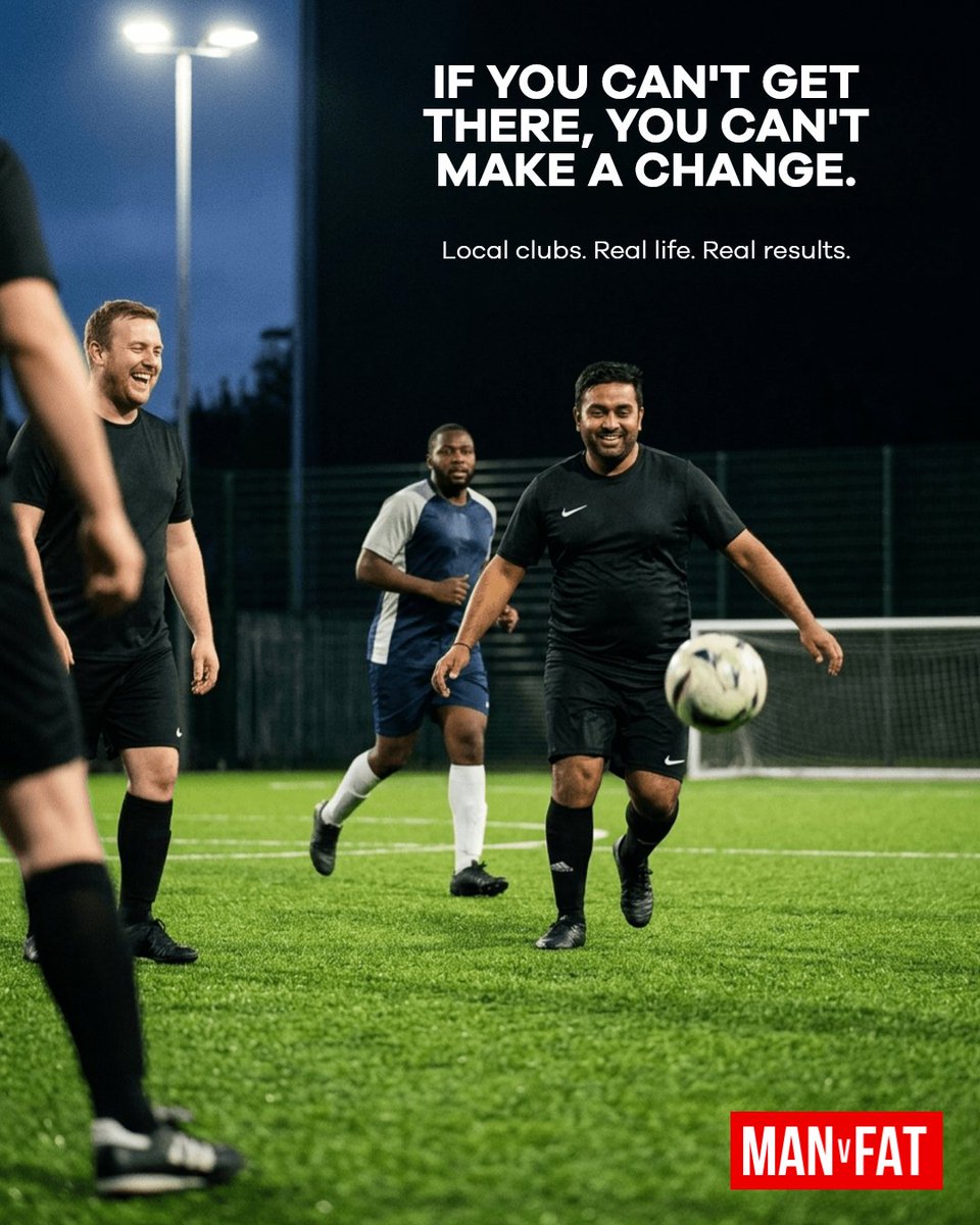 manvfat's tweet photo. A men’s weight loss programme has to fit real life.

Work gets hectic. Family calls. Motivation dips.

Join men who lose weight by turning up, tracking progress, and playing.

Secure your place this Summer at https://t.co/vK2rbfI3W0 https://t.co/oV1oEpcCmo