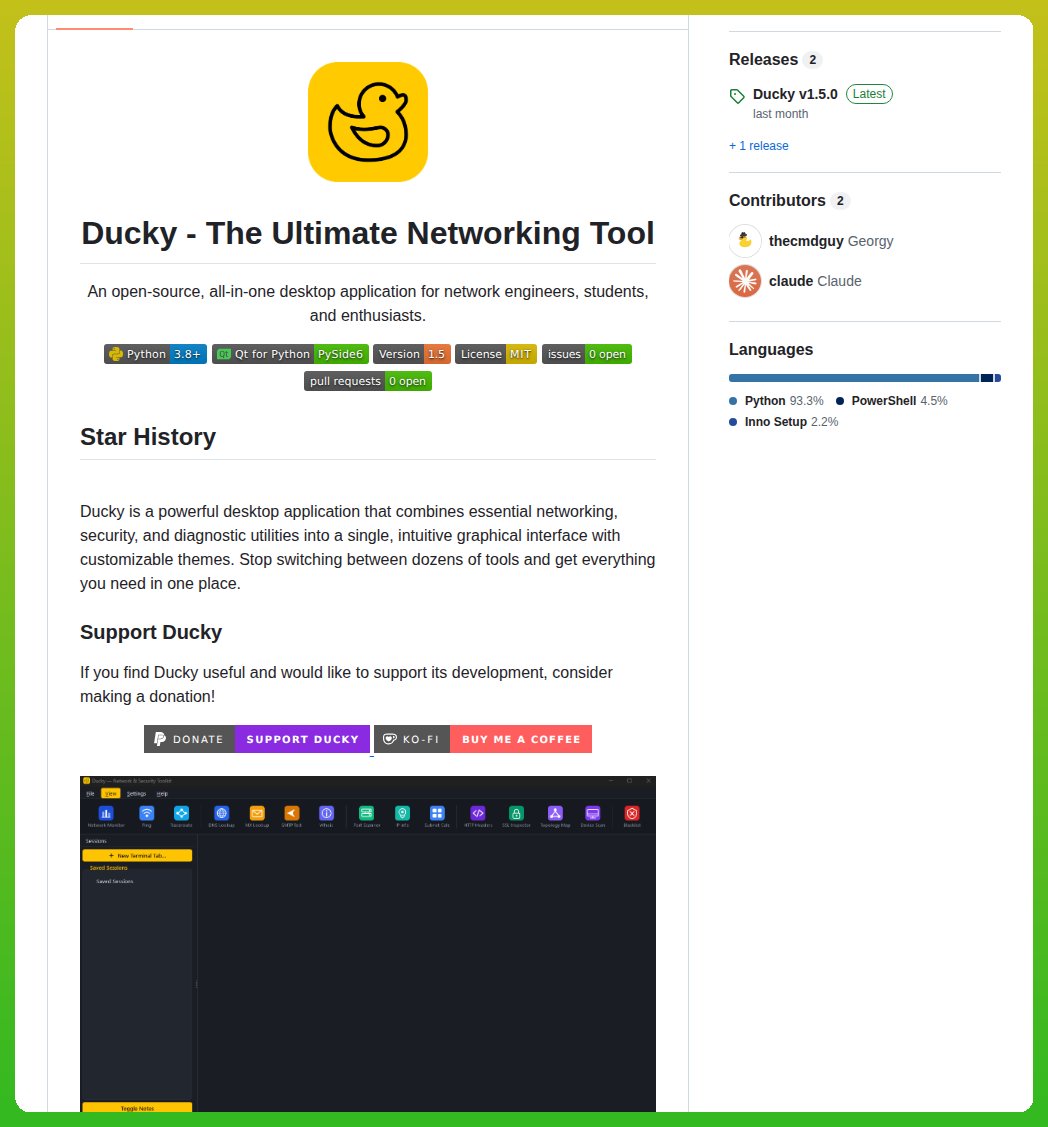 tom_doerr's tweet photo. Combines multi-protocol terminal access, network monitoring, and port scanning into a single desktop application.

https://t.co/O8OAjYGALE https://t.co/ZGD4AsIRjy