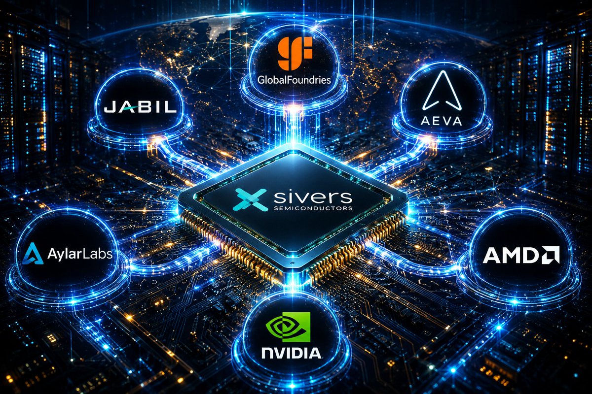 PepInvestStocks's tweet photo. $SIVE is crazy because you’ve got this stock sitting right at the absolute center of a multi-billion-dollar web, deeply embedded with $JBL ($30B+), $GFS ($25B+), and @AyarLabs, which is literally bankrolled by $NVDA, $AMD, and $INTC.

This is exactly where the Pipeline Glitch happens and the math gets completely stupid, because their massive LiDAR partnership with $AEVA dropped a contract worth up to $138 million, while their total commercial pipeline has exploded to nearly $800 million.

The reality here is that $SIVE isn't just riding the hype wave; they own the foundational tech that makes the entire AI hardware transition physically possible, so it doesn't matter if Meta, Amazon, Microsoft, or Google wins the AI wars because at the end of the day, every single data packet is forced to route through $SIVE technology.